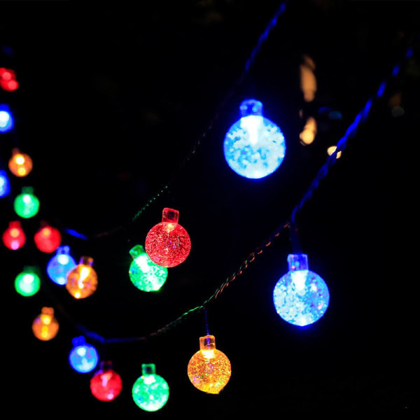 6,5 metrin LED-valosarja, jossa 30 LED-lamppua, aurinkokäyttöiset koristevalot, keijusarjavalot kodin, puutarhan, terassin ja ulkokoristeluun