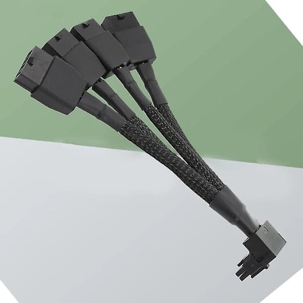 4x 8-pin PCIe til 16-pin 12VHPWR Kontaktkabel 90 Graders Vinkel til GPU RTX4090 []