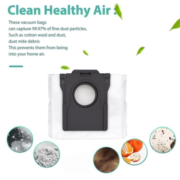 20 stk. Non-woven støvpose til Bot X30pro Ultra X30pro Plus robotstøvsuger affaldspose udskiftning