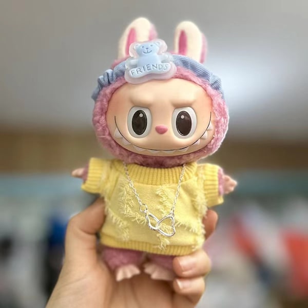[HH] 17cm Labubu Popmarts Vaatteet ja Asusteet Nukke Macaron Paita Setti Täytetty Pehmo Sopii Vain Kangas 17CM 43