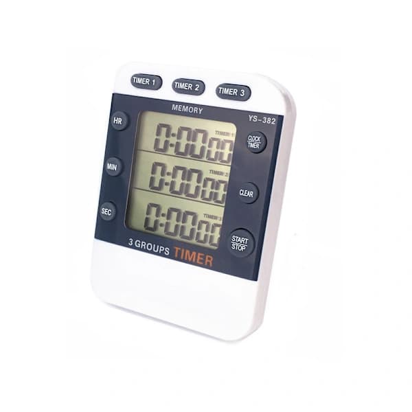 3-kanals digital timer - Bærbar digital nedtellingstimer for kjøkken
