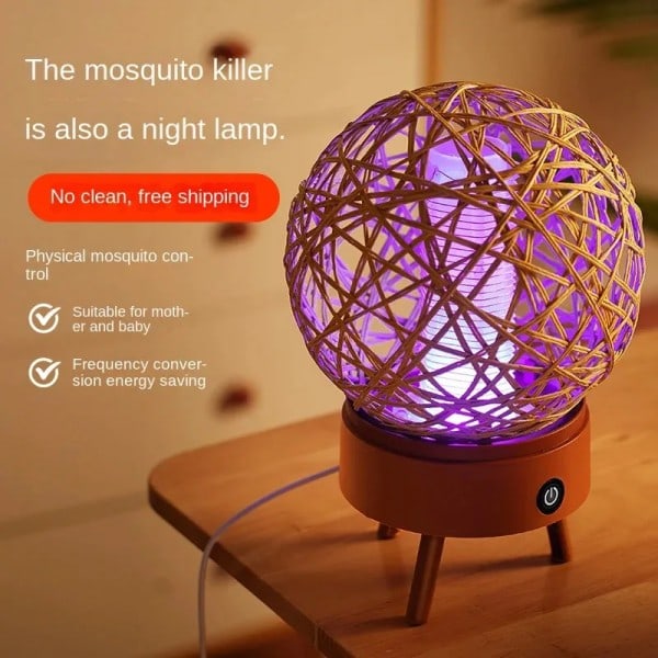 /HA/Ny elektrisk myggfellelampe UV myggfellelampe utendørs campingbelysning med USB-kontakt kunstig myggfelle
