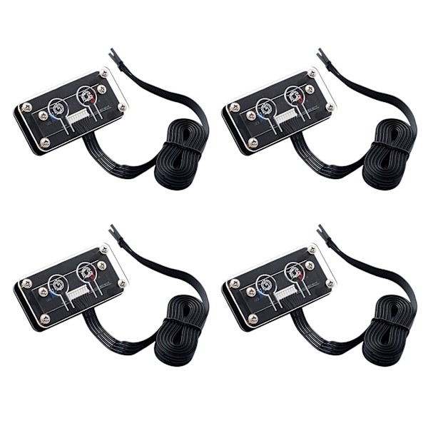4x Ekstern Strømbryter for PC-skrivebord, Strømknapp + Omstartknapp, PC-kabinett Strømforsyning B