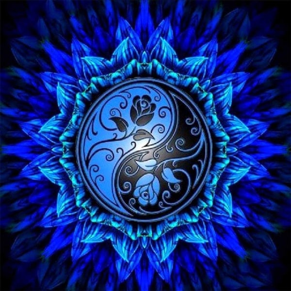 /HH/ diamantmålning Full Rhinestones Mandala Yin Yang DIY, DIY 5D - Perfet