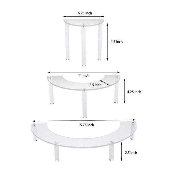 Transparent Avtakbar Akryl Kakeutstillingsstativ For Fest Rund Kakeholder Bakevarer Bryllup Bi