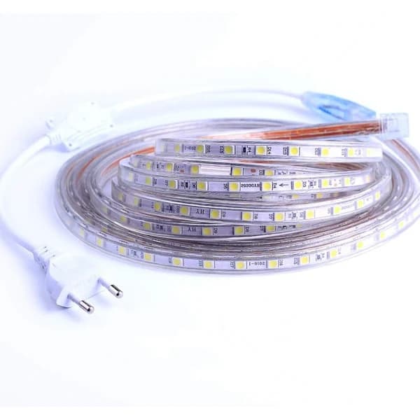 LED Strip Högt Ljusflöde, Flexibel och Lättanvänd Ljusslang för DIY Design, Kallvit 2m