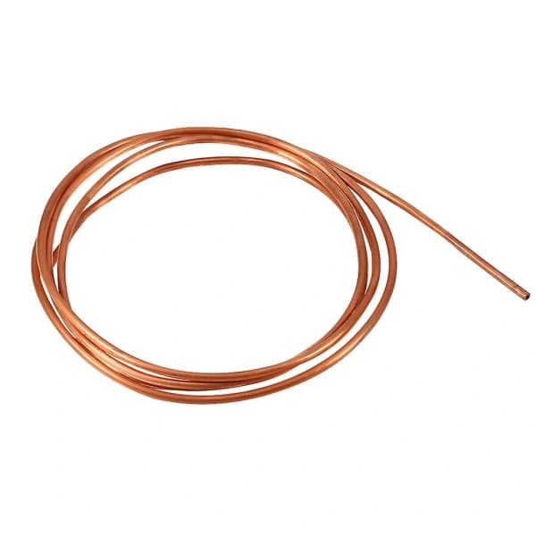 Kobberrør Yd 4mm X Id 3mm Til køling HVAC 2m Blød