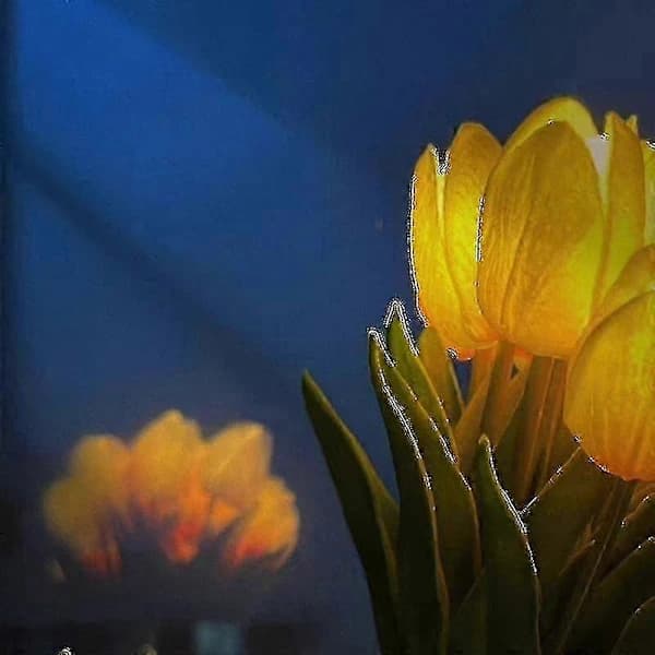 10 stk Kunstige tulipaner med LED-lys