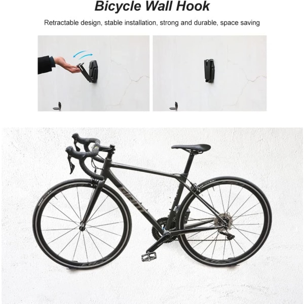 Hopfällbar vägghängd cykelhållare, garageväggmonterad cykelhängare b532 |  Fyndiq