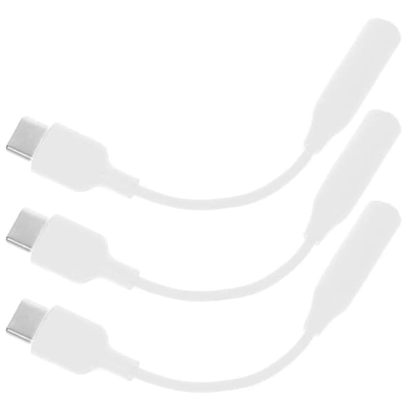 HA-3 st USB C til 3,5 mm Lydadaptere 3,5 mm Hovedtelefonstikadaptere Lydadaptere Hvid
