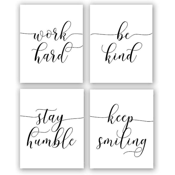 Inspirational Quote&saying Art Painting,work Hard,be Kind,stay Humble