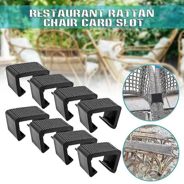 HA-Rattan Möbelklämma Multifunktionell Flätad Soffa Anslutningsfäste Hållbart Utomhus Rottingstolsskydd Kortplats 4.3cm 8-pack