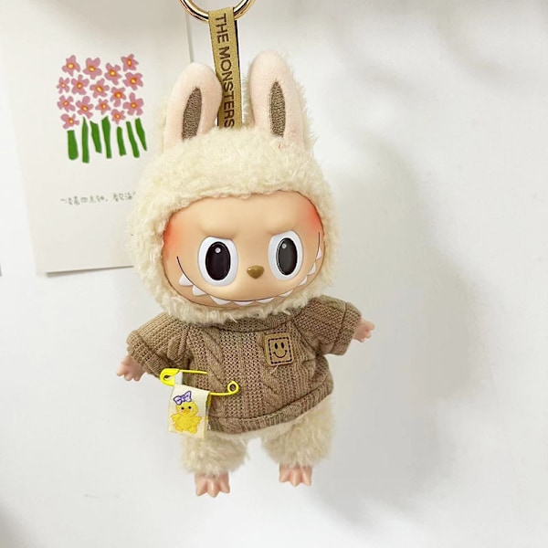 [HH] Kawaii Kläder Outfit Tillbehör för Kpop Labubu Idol Dockor Overall Set Kläder 80