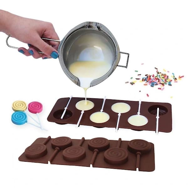 2 stk. Silikone Klubstangforme DIY Silikoneforme Runde Chokoladeforme