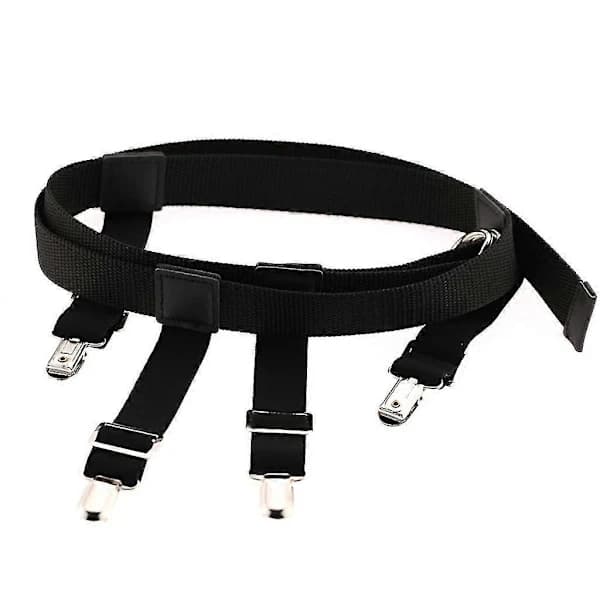 Elastisk midjebelte i nylon for menn og kvinner med strømpebånd, strømper, bukser, jeansholder, justerbar spenne