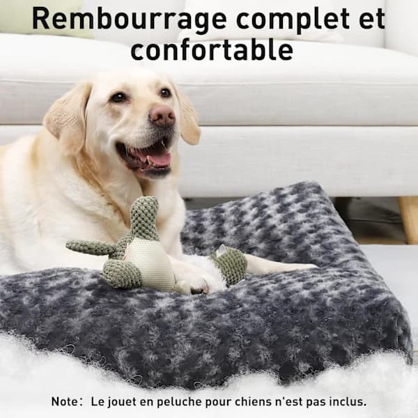 Dog bed for large and medium dogs, washable, soft, breathable, pet bed, dark grey, 90*8*60 cm