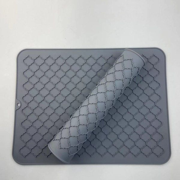 /HA/Disktorkmattor för köksbänk Värmebeständig matta Köksprylar Kökstillbehör (12\" x 16\", GRÅ)