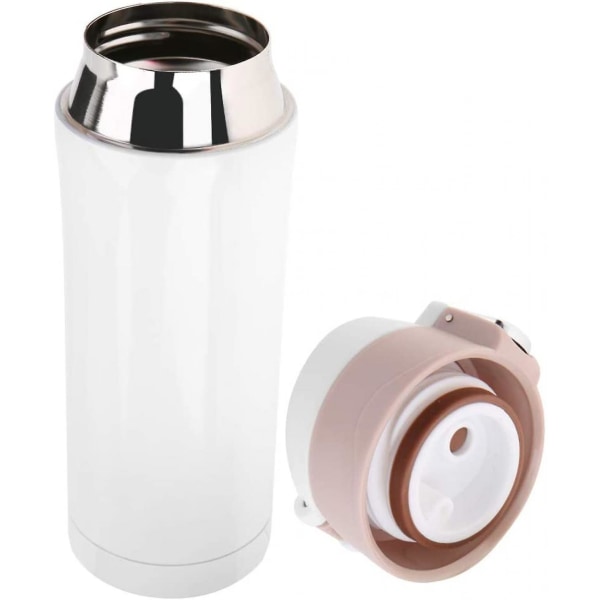 Vakuumflaska, Gvenli, Giftfri, Hållbar, Rostfritt Stål Vakuum Termos Vattenflaska Resekopp Kaffe Te Butik 450ml(Gul)(WZ1558)