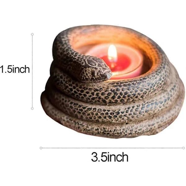 HA~3D Slingrande orm Resin Ljusstake Ljushållare Ornament Heminredning