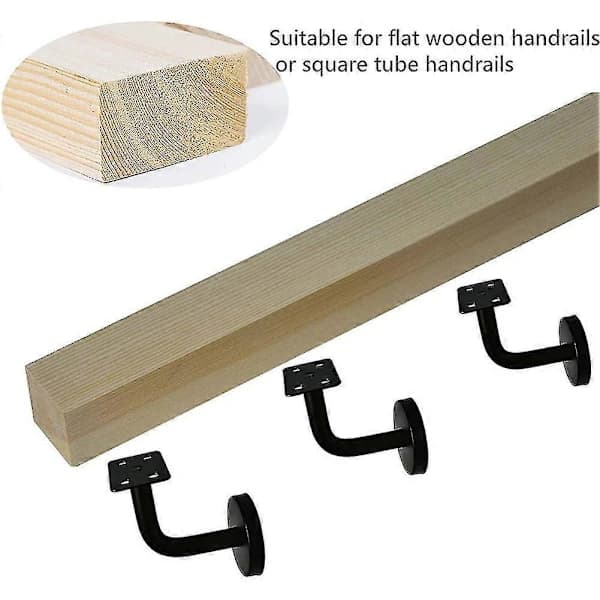 6 stk Rustfrie Trappegelenderfester, Kraftige Trappegelenderstøtter, Gelenderfester For F