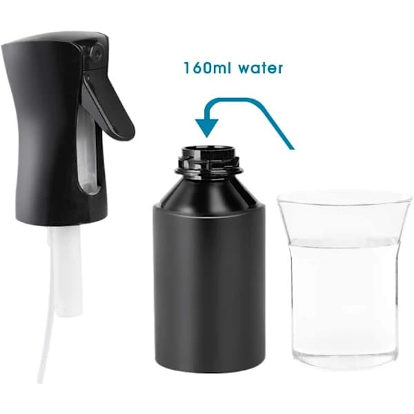 150ML Musta Suihkepullo Kampaamo Hiuslakka, Vesisumu B