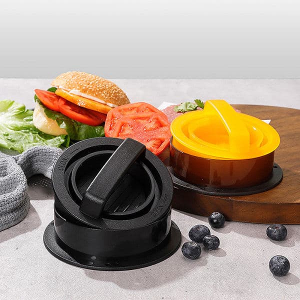 3 i 1 Non-stick Kjøttkake Veggie Hamburger Patty Form Essentia Gul Pose