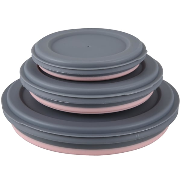 3-pack Skålar i Silikon, Vikbara Lunchlådor, Bärbara Vikbara Skålar, Vikbar Salladsbehållare