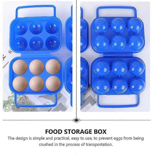 HA~4 stk Bærbare Eggholdere Transportør Camping Sammenleggbart Egg