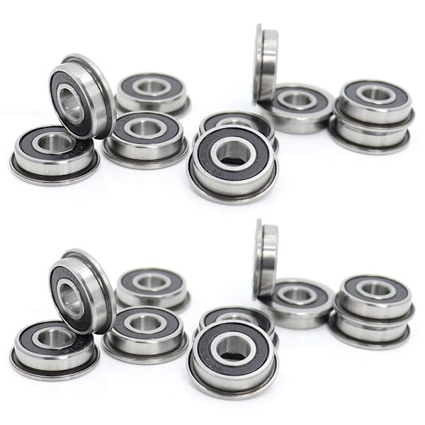 20pcs F695-2rs Bearing 5x13x4mm Flanged Miniature Deep Groove Ball Bearings F695rs For Voron 2/3 3d