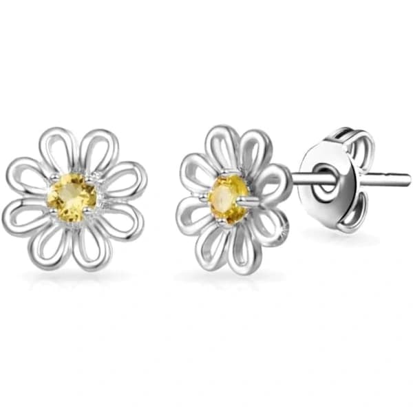 Daisy Øredobber med stift laget med Zircondia®-krystaller