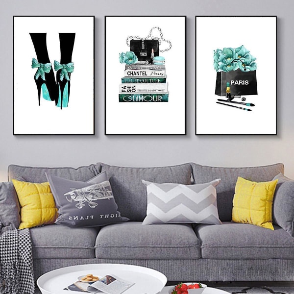 Wekity Woman's Love 1 Väggkonst Canvas Tryck Affisch, Enkelt Mode Vattenfärg Konst Målning Dekor för Hem Vardagsrum Sovrum Kontor och Barnrum