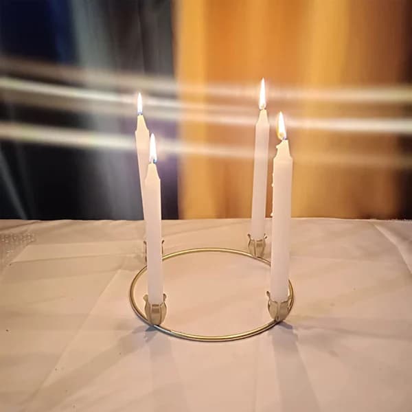 svart retro jern metall bordlysestake