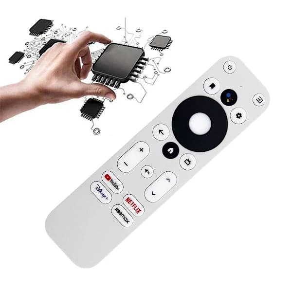 Erstatningsfjernkontroll for / KM2 for KM2 4K Sertifisert Stemme Android TV Boks Hvit