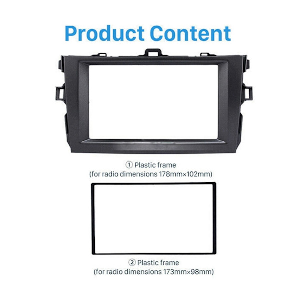 4x 2din autoradio fascia stereo dash-sarja audiosoittimelle 2008-2010 Corolla radio stereo dvd-kehykselle