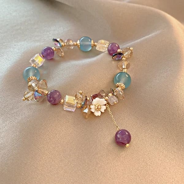 Charm armbånd til kvinder piger perle rhinestone charms justerbar