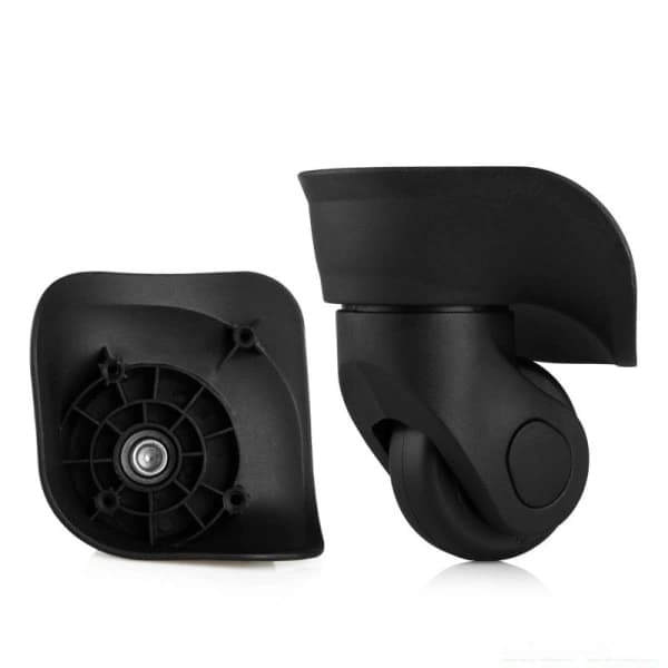 Par med universella, tåliga och tysta gummihjul för resväskor