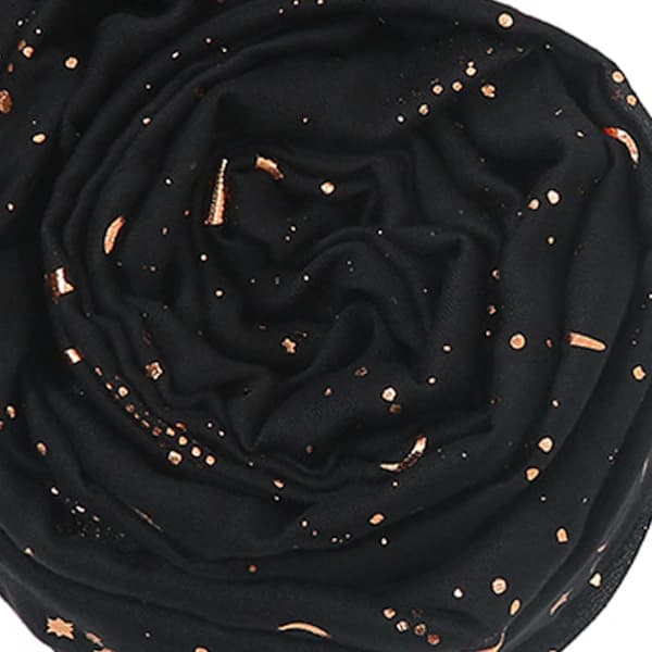 Star Sparkle Skjerf for Kvinner Lett Sjal Bryllup Folietrykk Skjerf Wrap Stjerner og Måner