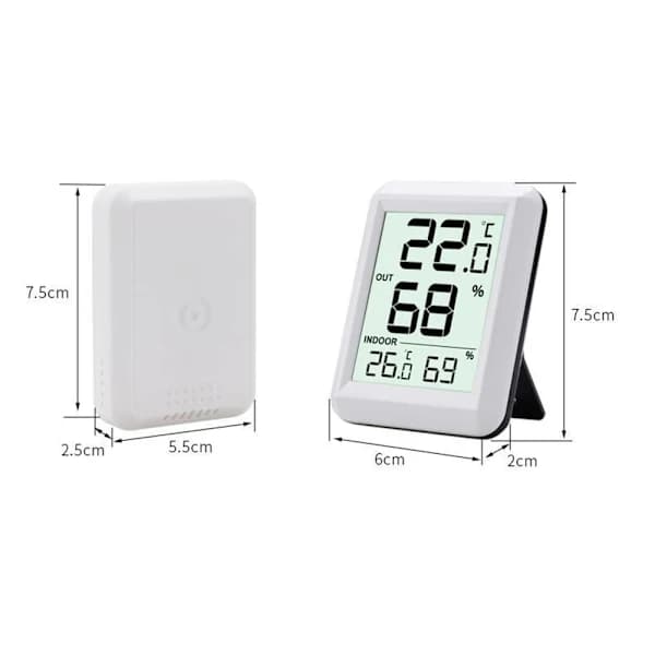 HA-Trådlös WiFi-termometer Digital termohygrometer inomhus utomhus -1364}