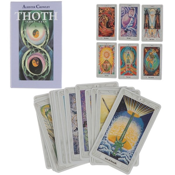 /HH/78 Kort Egyptisk mytologi Aleister Crowley Thoth Tarot - Perfekt Multicolor one size