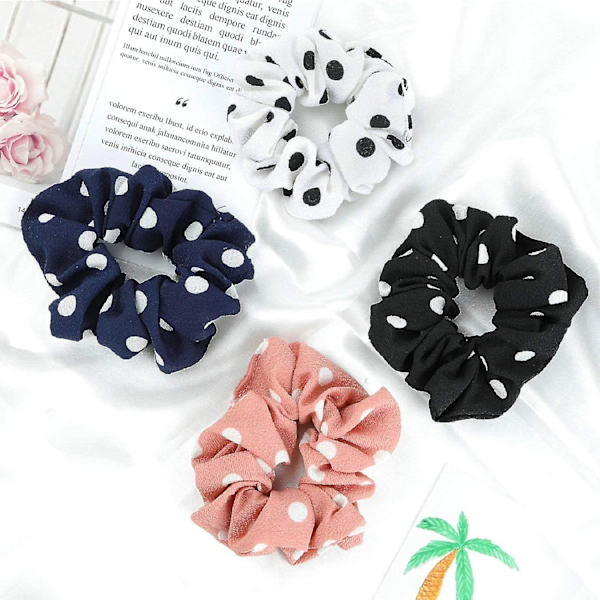 Chiffon Scrunchies, 16 stk. blandede farver Chiffon Flower Scrunchies Elastisk Ponytail Holder