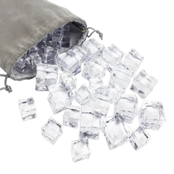 50 stk akryl isterninger plast genfrysning vaskbare simuleringsis til fest og bryllup