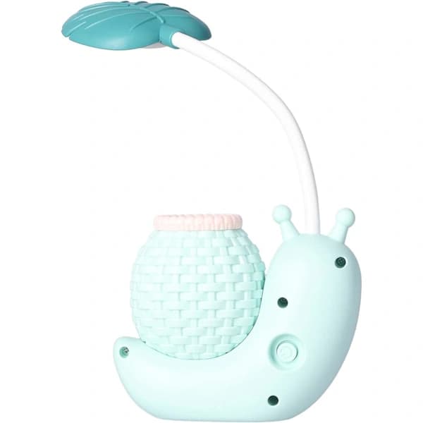 LED-skrivebordslampe med pennholder, tegneseriedyrdesign, multifunksjonell