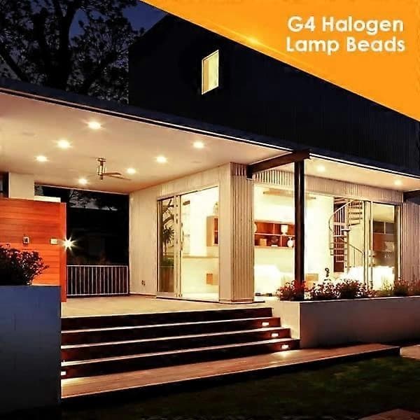 G4 halogenlampor 10W 12V - Varmvit - 20-pack 20W