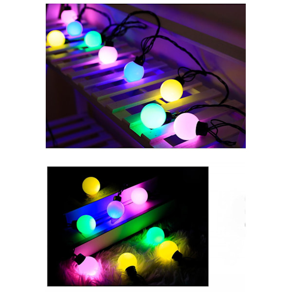 Eventyrlys Plug in Powered, 5M 20 LED Globe String Lights Vanntett, 8 Moduser Julelys Utendørs/Innendørs for Festdekorasjoner