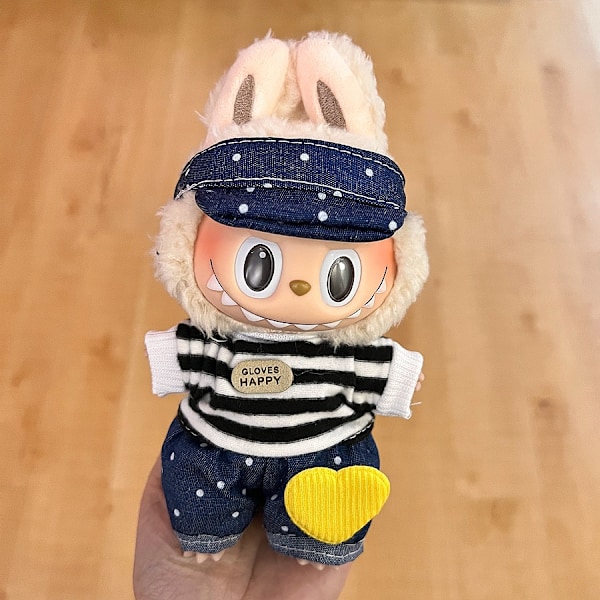 [HH] Labubu Kläder och Accessoarer Endast Kläder POPMART LABUBU Sittande Docka Kläder Hatt 5