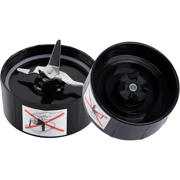 2-pak Korsblade til Blender, Reservedele Kompatible med Magic Bullet 250w Blender Model MB1001 Serie, Sort