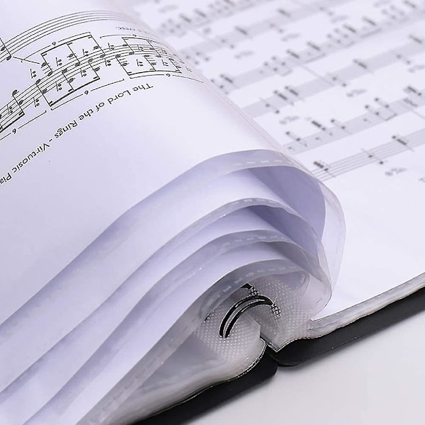 30 lomme A4 nodemappe til musikere, indeksmapper i plast, dobbeltsidet