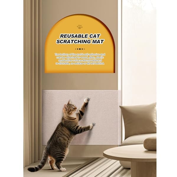 Selvklebende Klorematte for Katt 40x200 cm – Veggbeskyttelse, Sofabeskyttelse, Hjørnebeskyttelse, DIY Klorematte, Katteklorematte