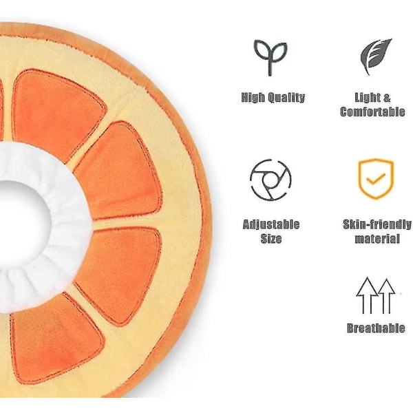 Kissan ja koiran kaulurit Säädettävä mukavuussuoja Kaulus Leikkauksen jälkeinen kaulus Palautumissuoja Purentasuojaus (oranssi, M)