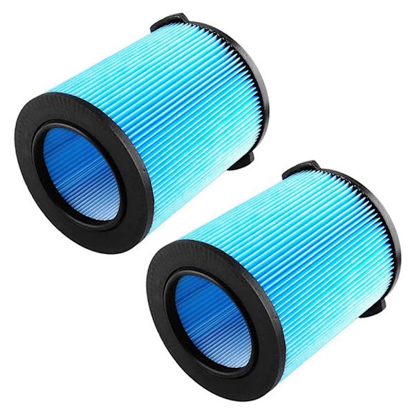 2x ersättningsfilter för Vf5000 5-20 gallon våt- och torrdammsugare veckat papper styvt dammsugarpatron F